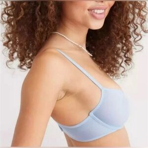 NWT Blue AerieSMOOTHEZ Mesh Bra